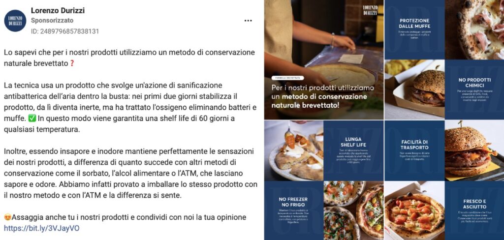 Lorenzo Durizzi è un esempio di Facebook Ads per local business