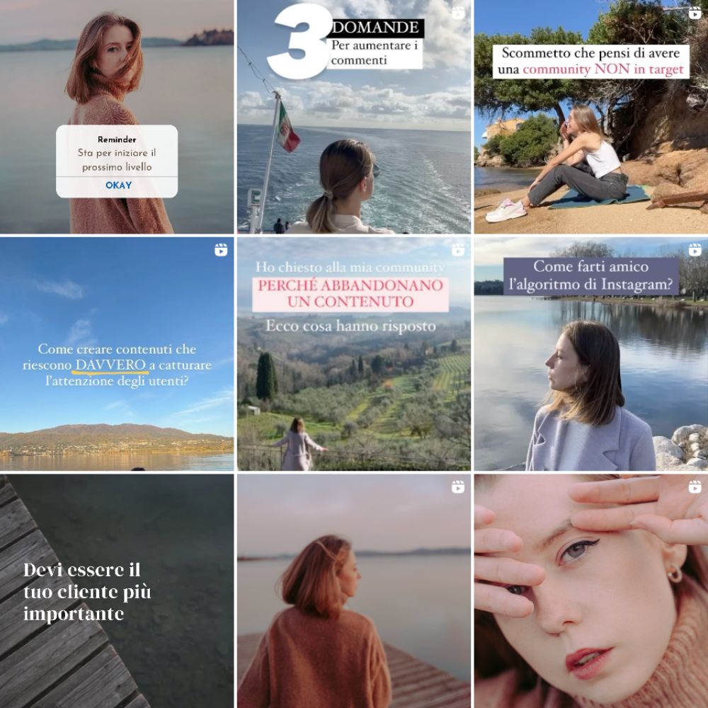 Il Feed Instagram di Grace The Amazing si presenta armonico, tendenzialmente con foto di Grace nelle copertine dei post