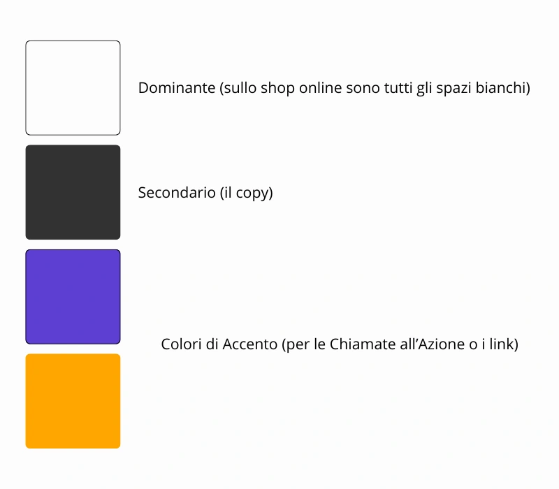 La palette colori di Otaiku è composta da bianco, nero, viola e arancione