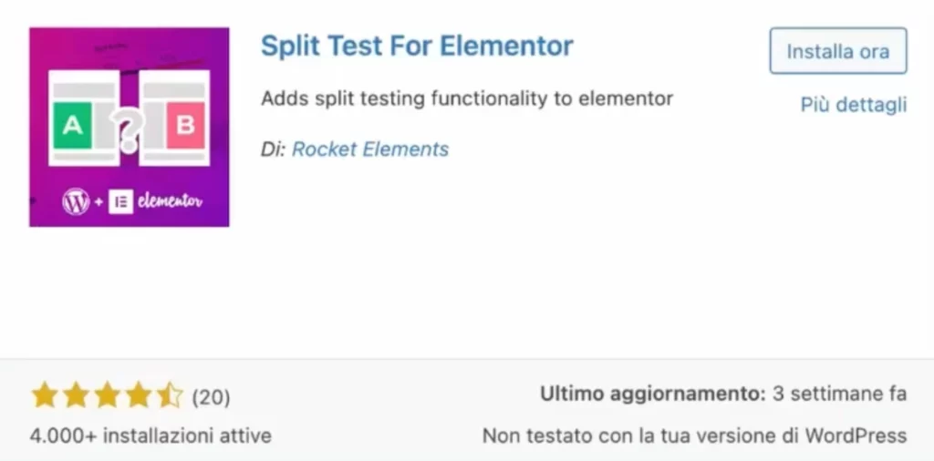 Plugin Split Test for Elementor