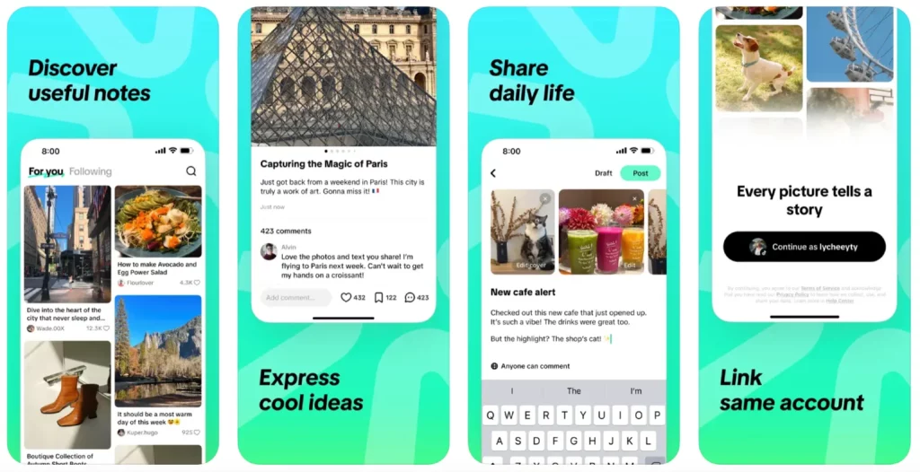 Nuova funzione TikTok Notes, molto simile ai post di Instagram