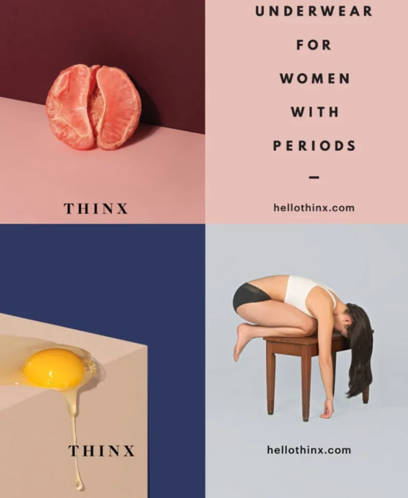 Pubblicità tabù: la campagna del 2015 di Thinx è diretta con il claim "Intimo per donne con il ciclo"