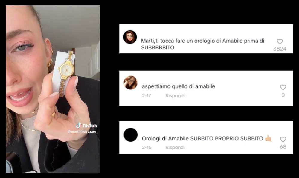 Sentiment sugli orologi vintage: esempio storia Martina Strazzer