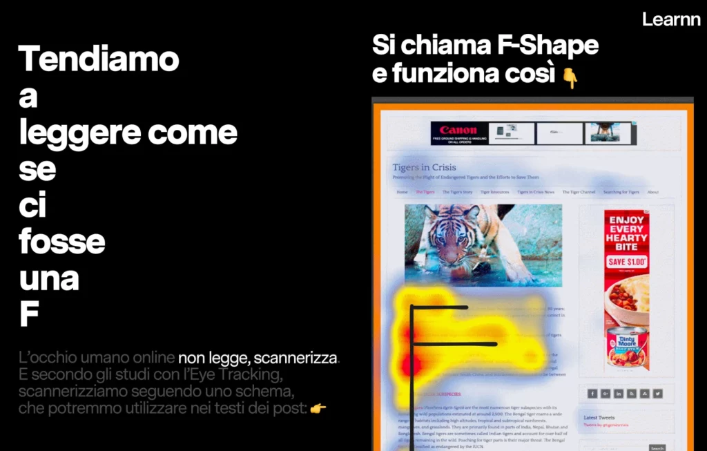 Lettura F-Shape