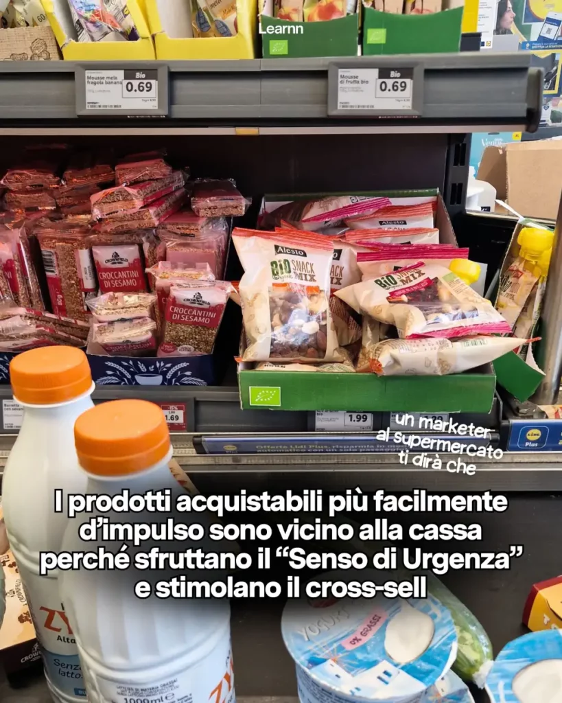 I prodotti posti vicino alla cassa stimolano l'acquisto impulsivo