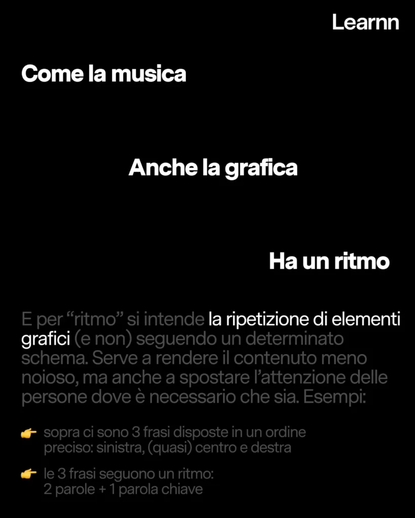 Ritmo delle parole nel graphic design