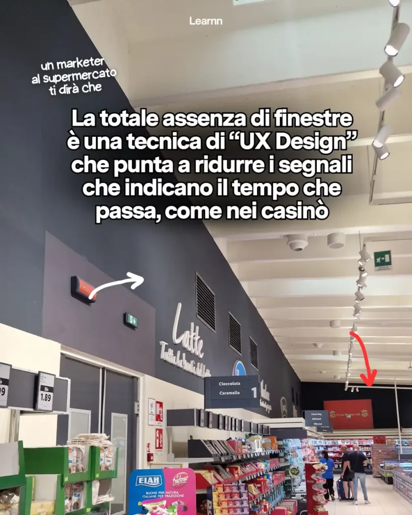 Supermercato senza finestre