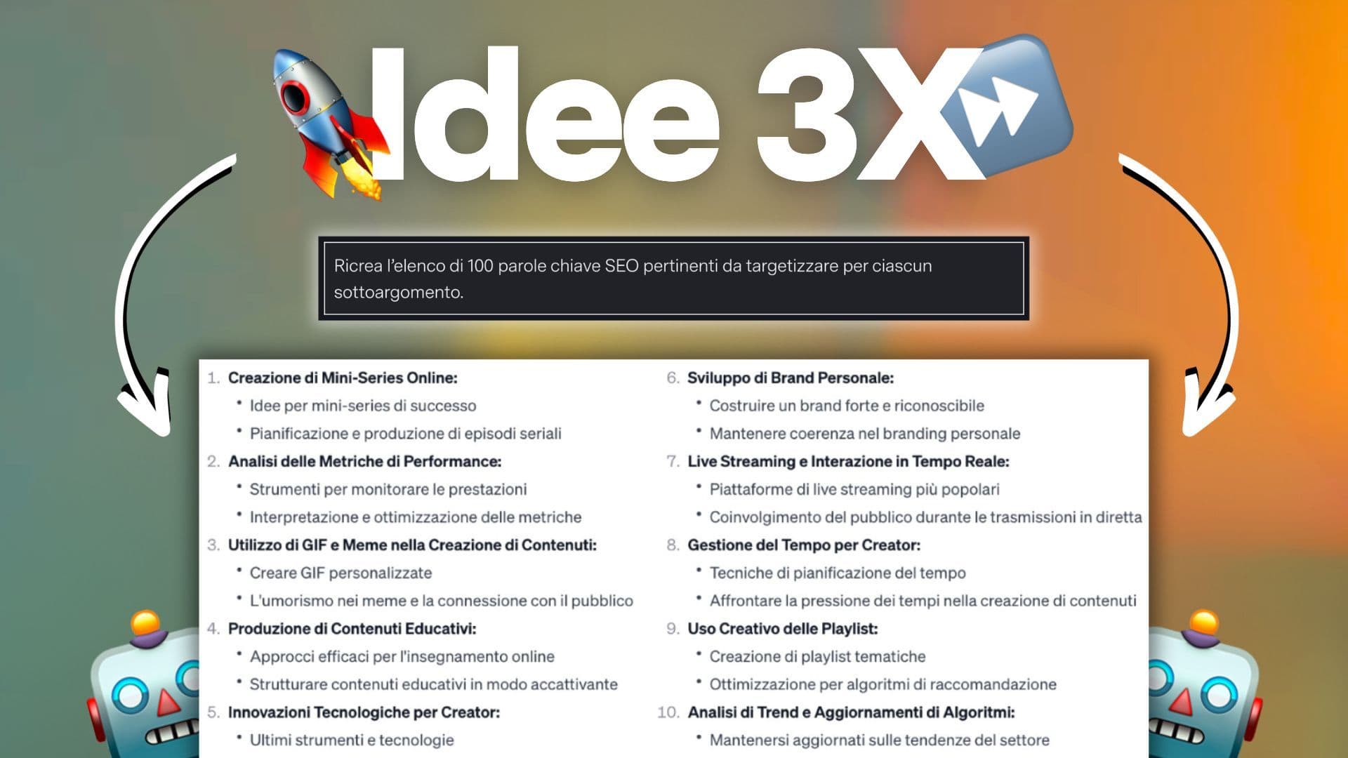 Generare infinite idee di contenuti in 5 minuti con ChatGPT