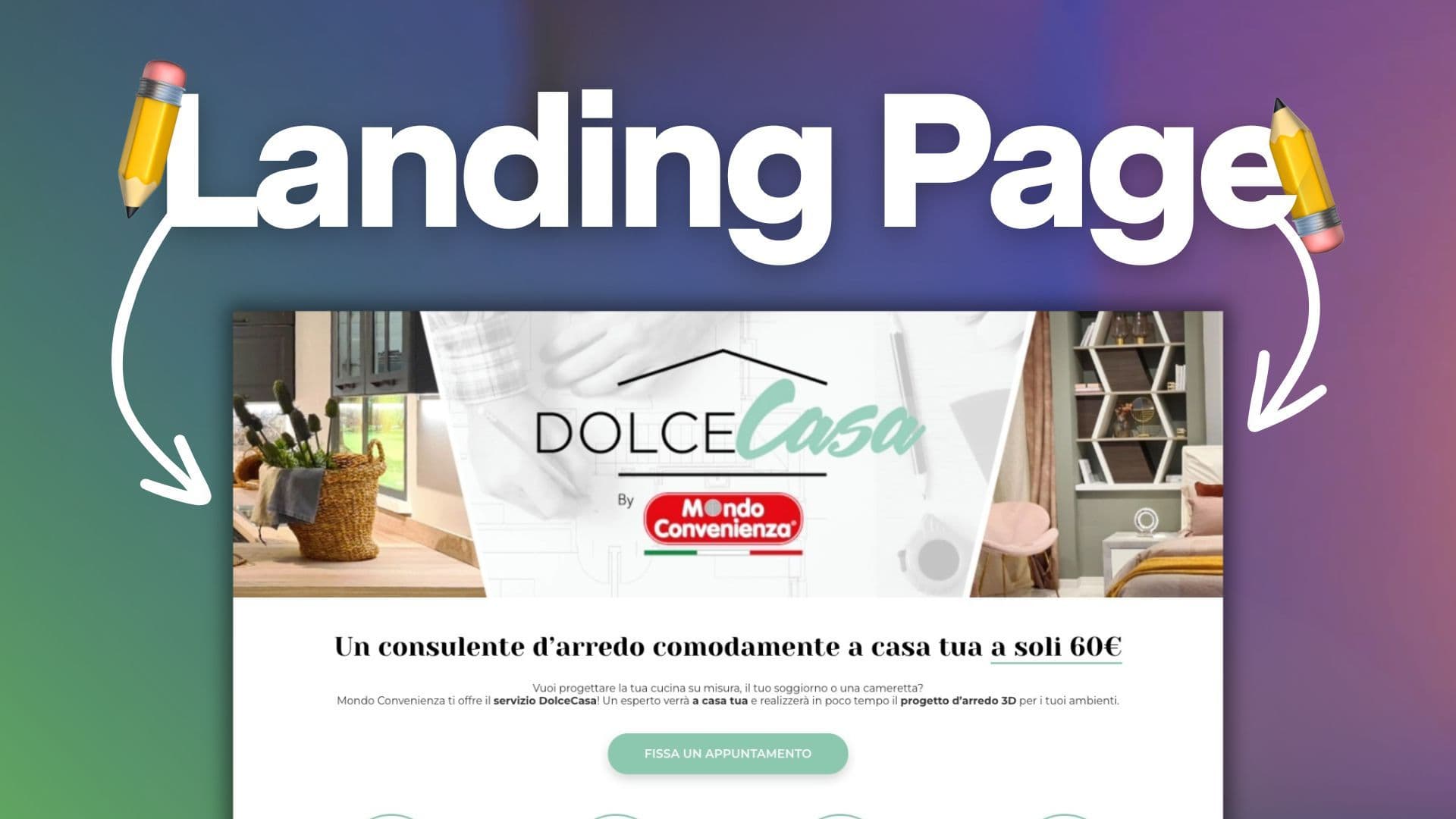 Come creare una landing page vincente: DolceCasa