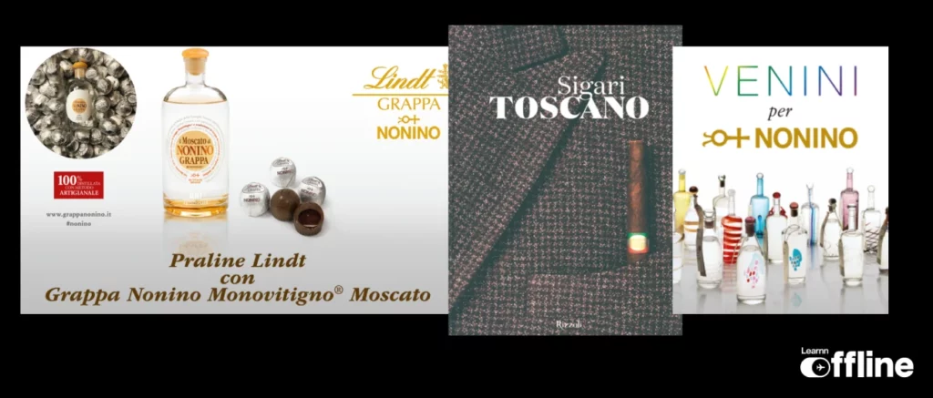Partnership della distilleria Nonino con Lindt, Venini e Sigari Toscano