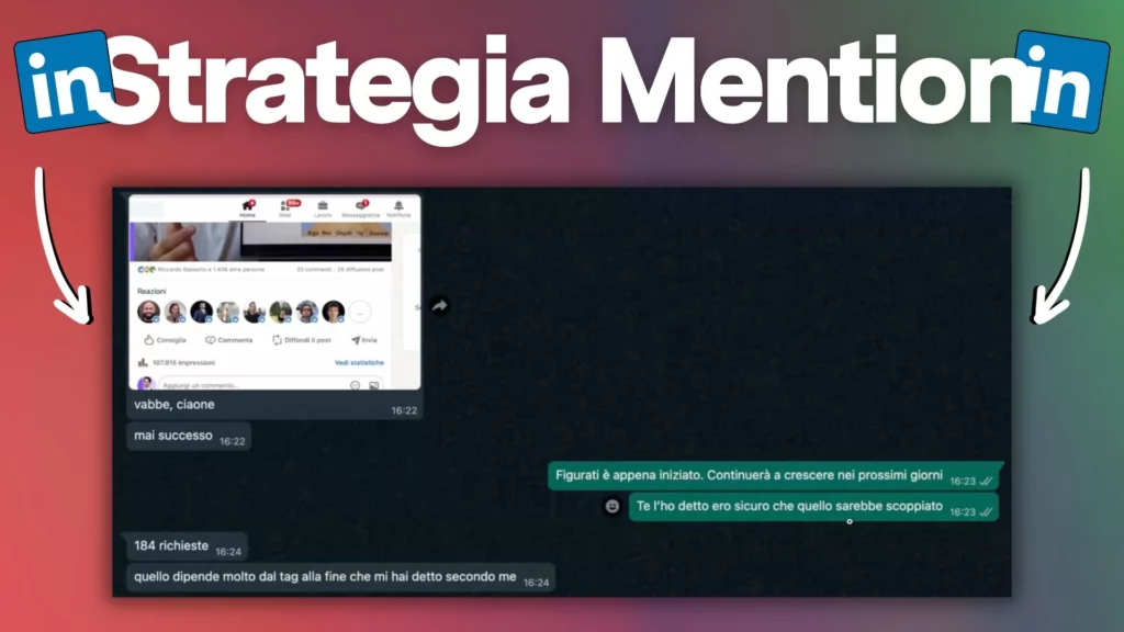 Strategia mention per attrarre connessioni LinkedIn pertinenti