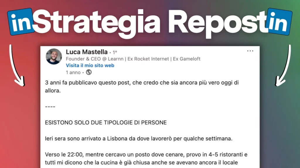 Ottieni più visibilità su LinkedIn con la strategia di repost