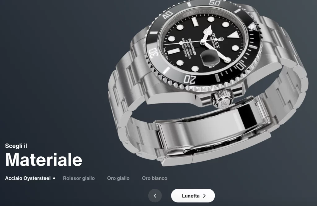 Configuratore online del Rolex Oyster Perpetual