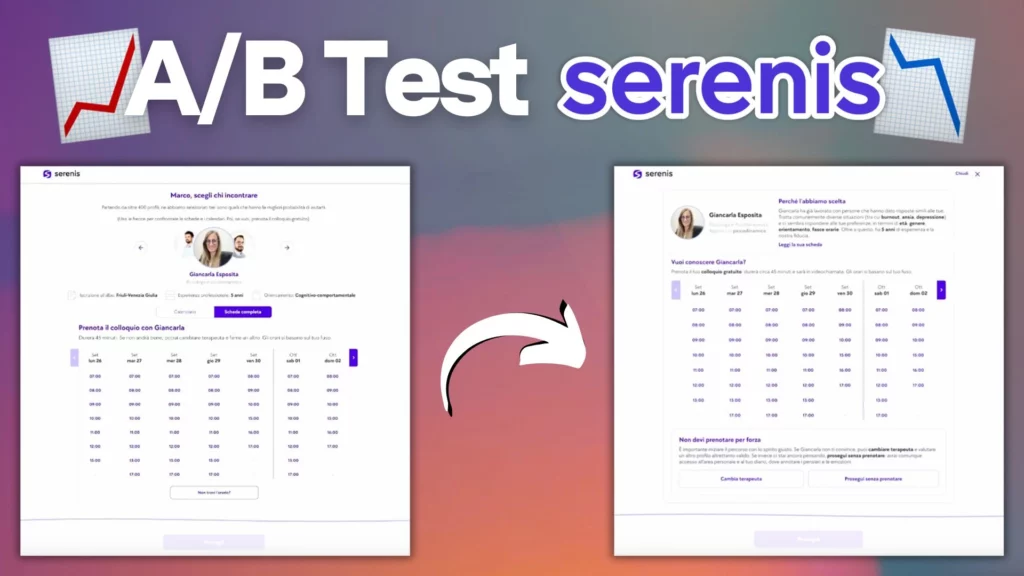 Ottimizzare il processo di prenotazione online con l'A/B Test | Caso studio Serenis