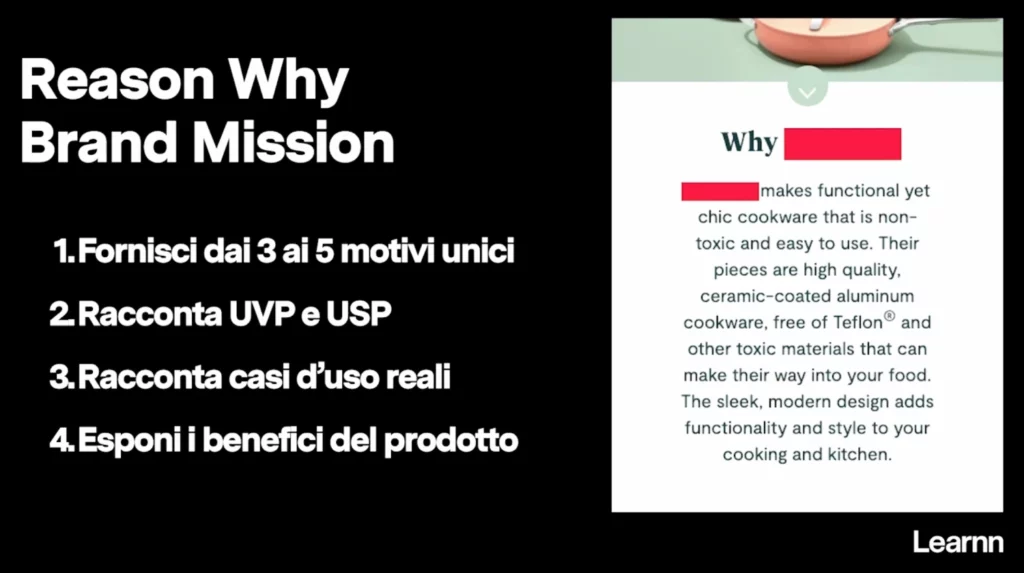 Reason Why e Brand Mission consigli