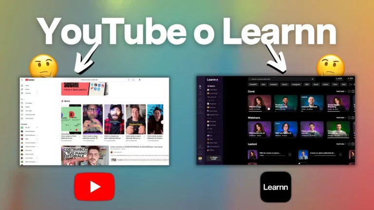 Formarsi su YouTube: confronto con Learnn